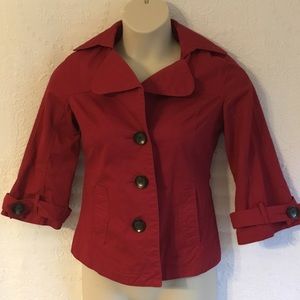 MERONA Red 100% Cotton Lined Jacket Sz S